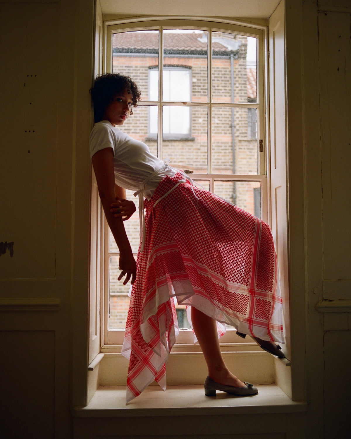 Draped Wrap Shemagh Skirt