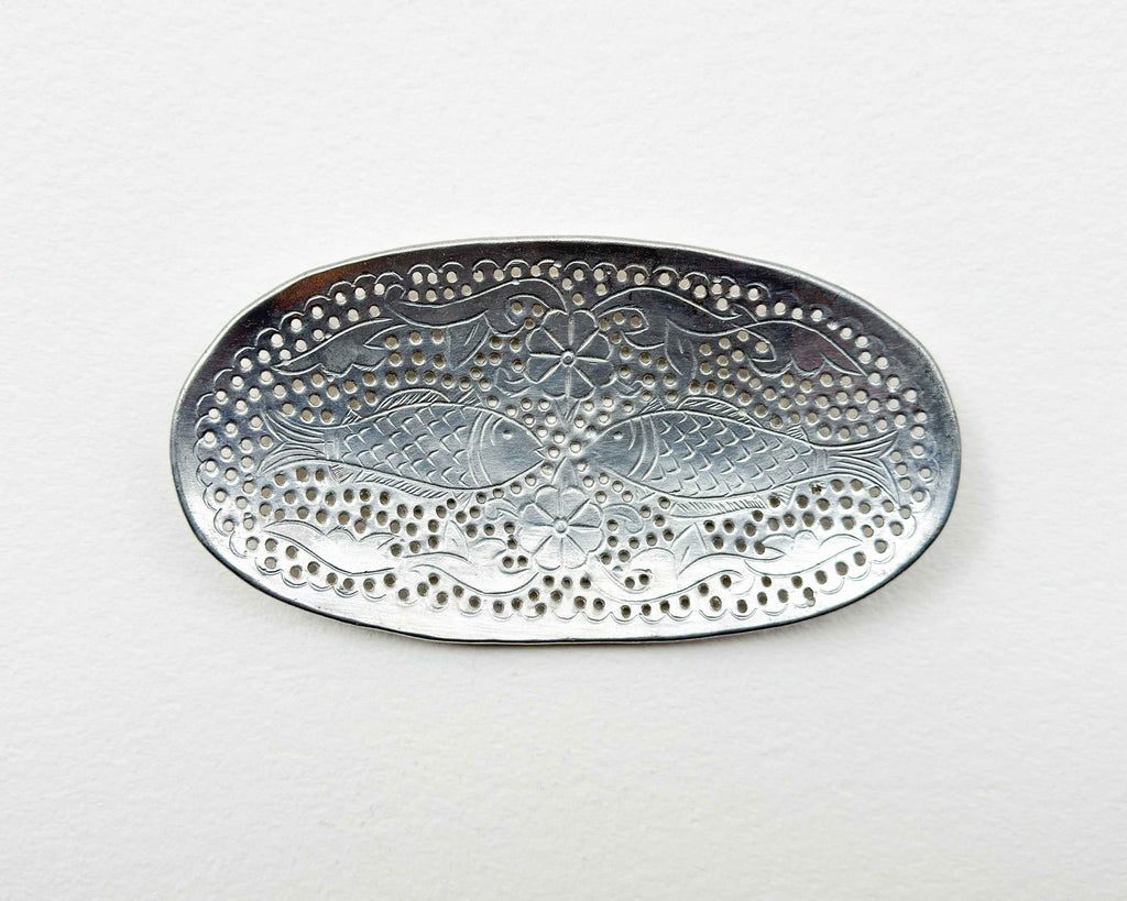 Hand-Hammered Two-Fish Tray