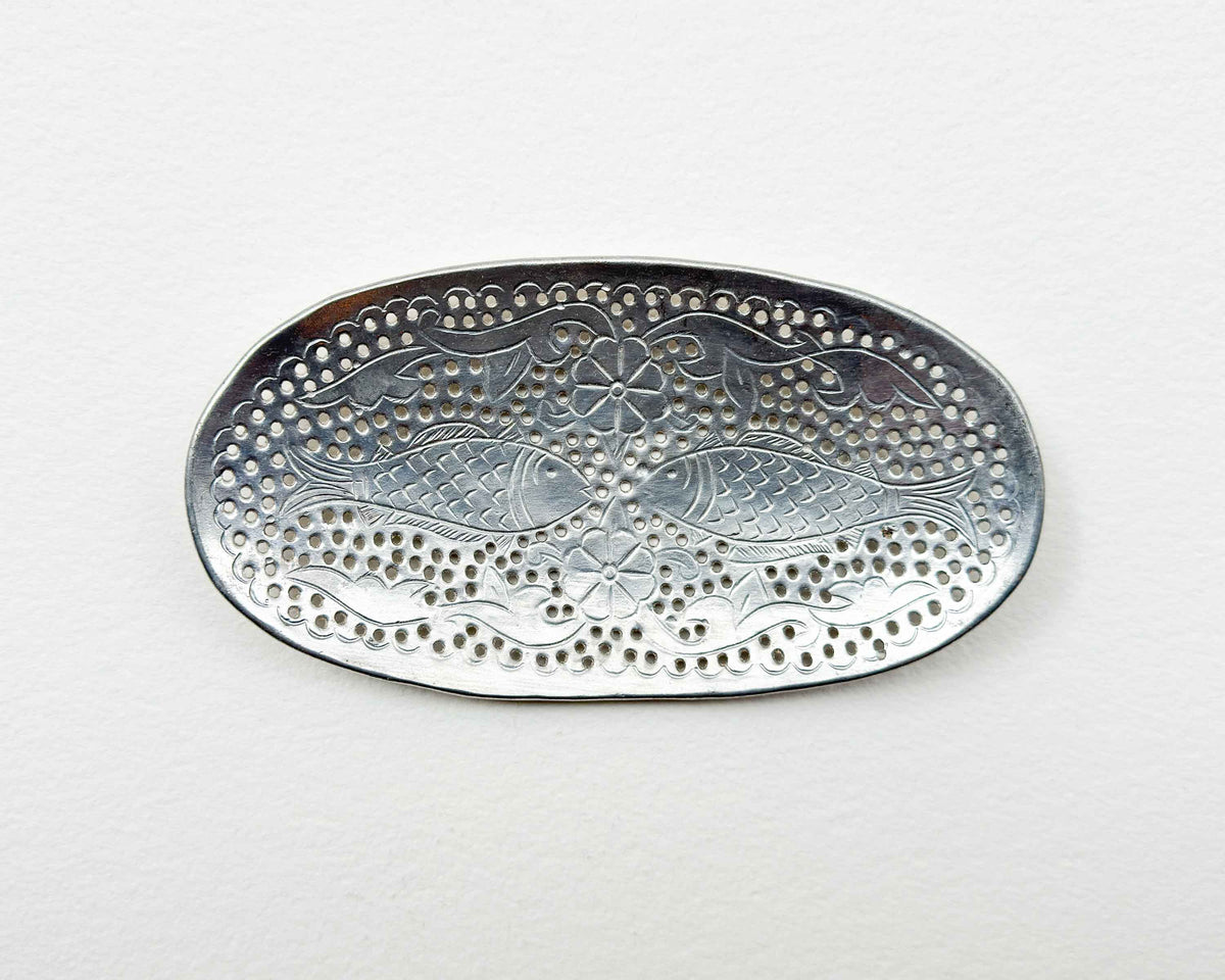 Hand-Hammered Two-Fish Tray