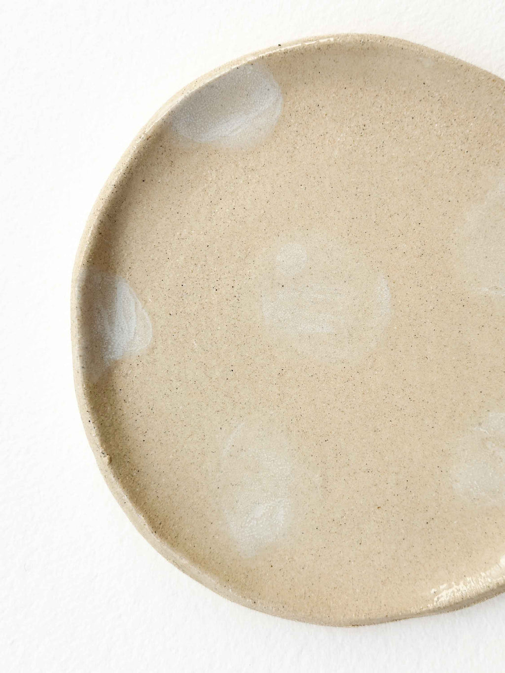 Cream Polka Plate