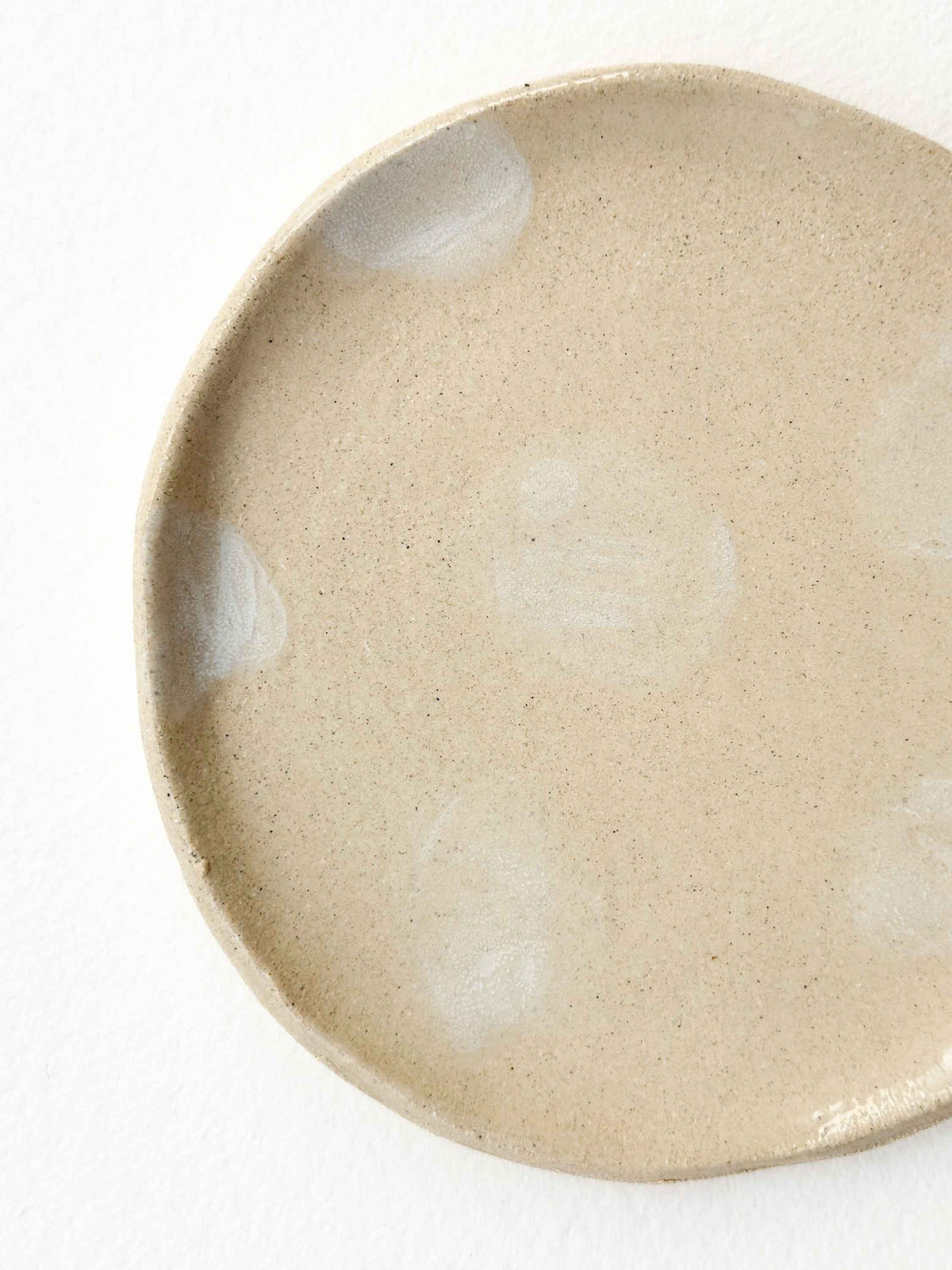 Cream Polka Plate