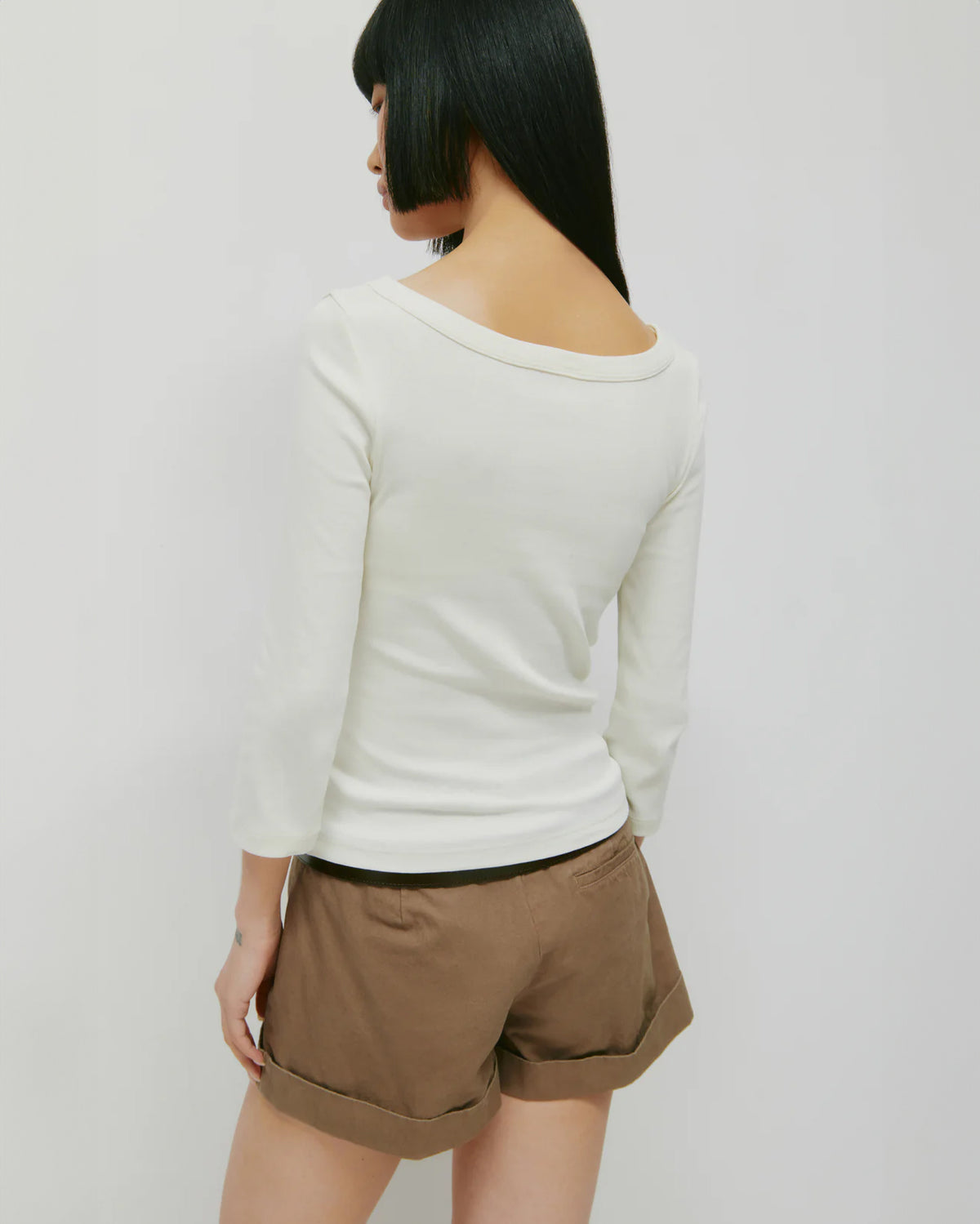 Boatneck 3/4 Sleeve Top