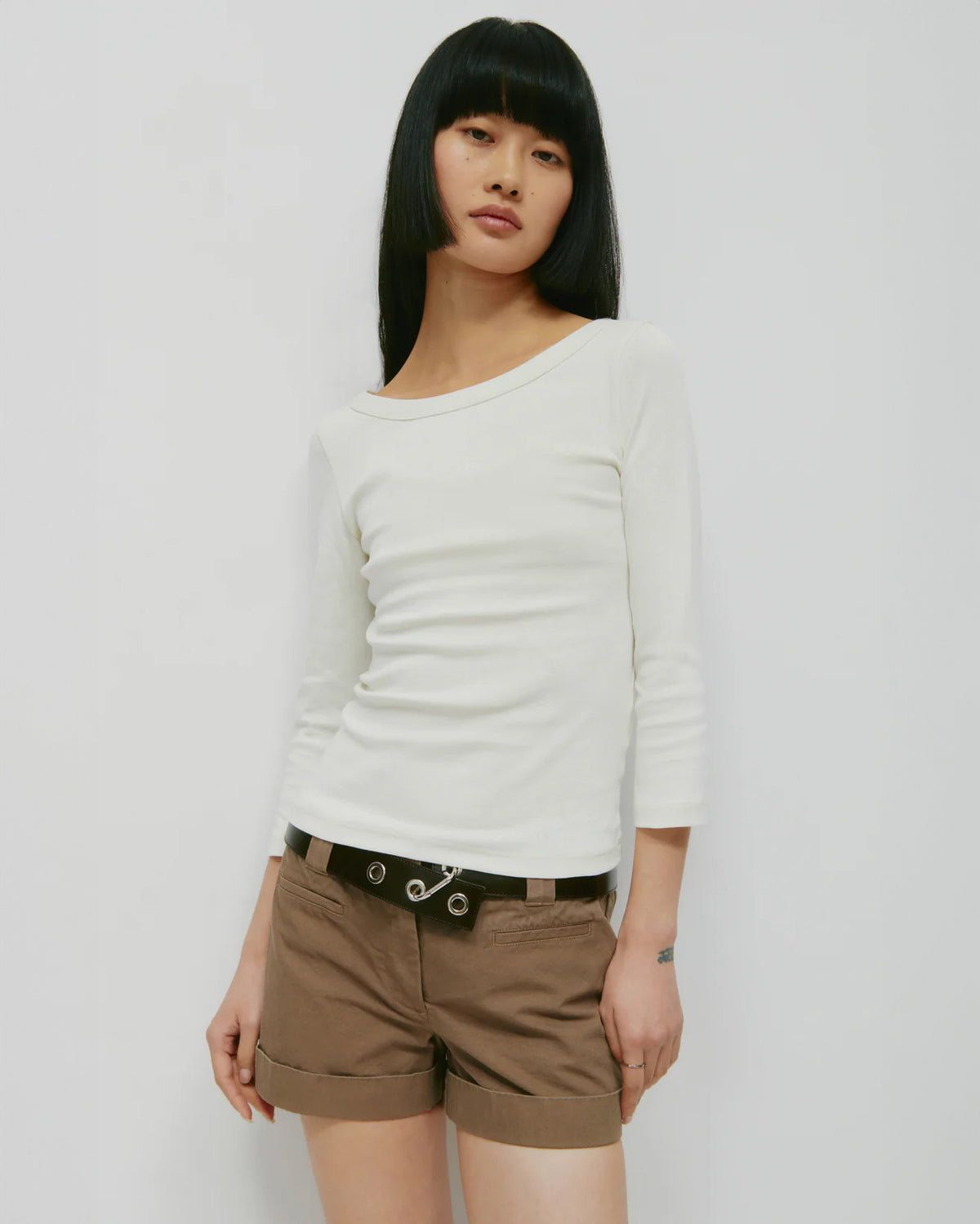 Boatneck 3/4 Sleeve Top