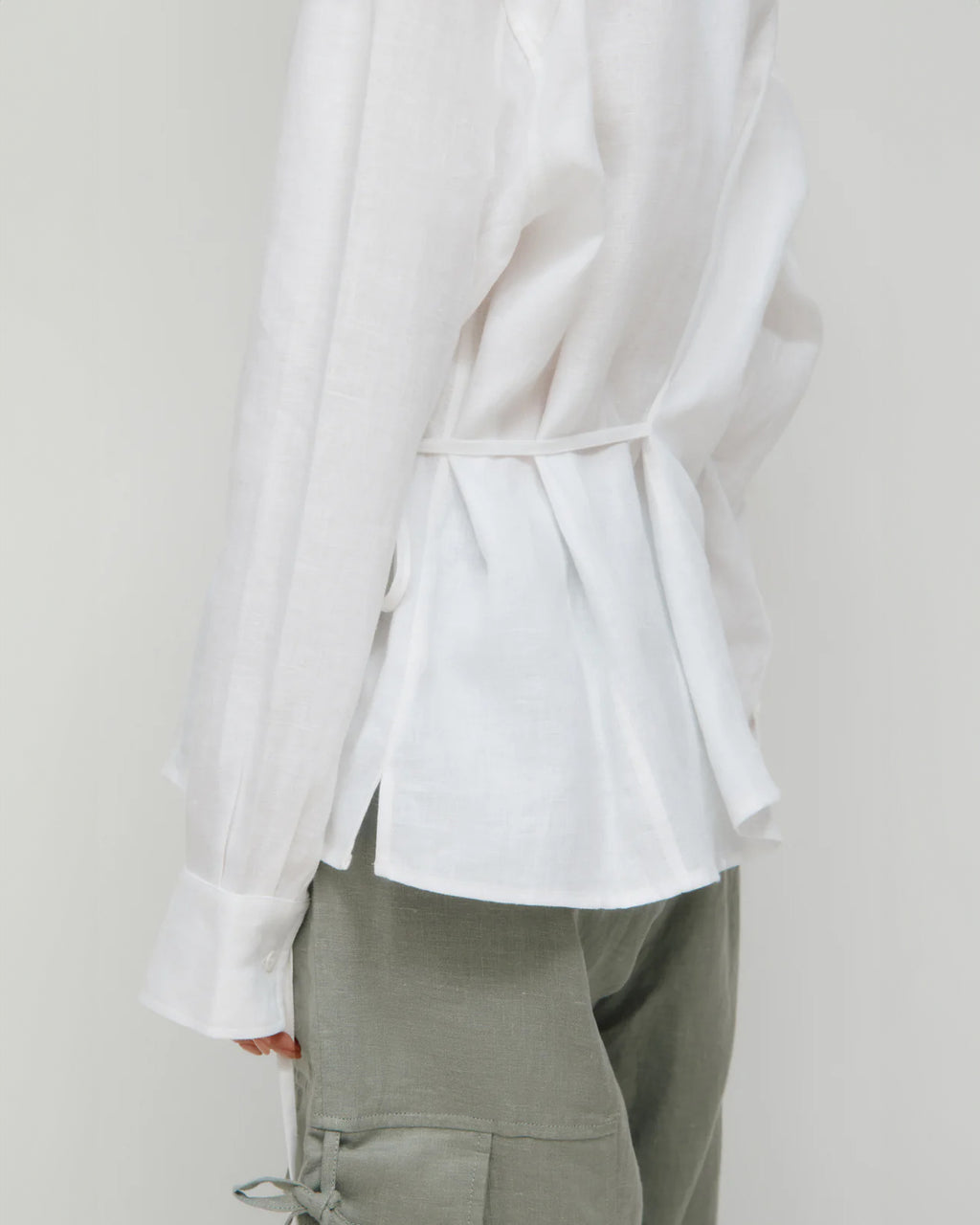 Sila Linen Tie Shirt
