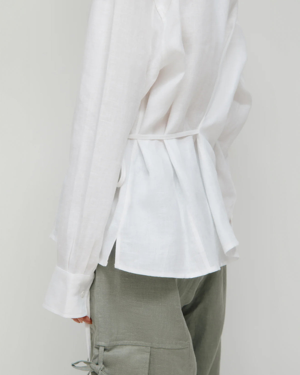 Sila Linen Tie Shirt