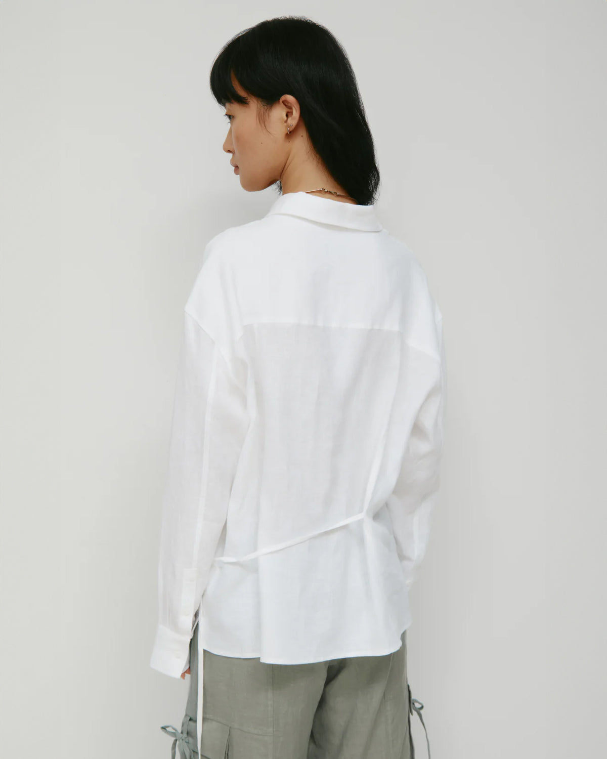 Sila Linen Tie Shirt